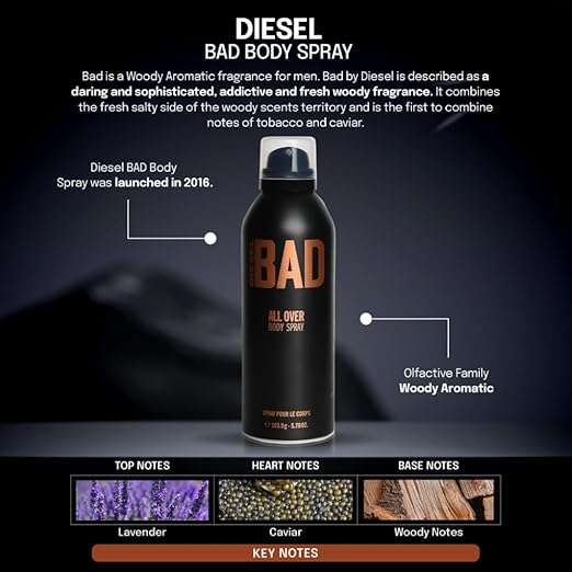 Diesel Bad Body Spray 200ml - G-Merchant