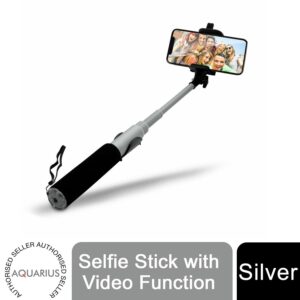 aquarius selfie stick with video function silver