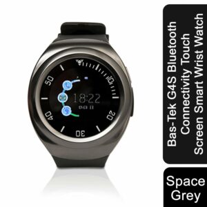 bas tek g4s bluetooth connectivity touch screen smart wrist watch, space grey