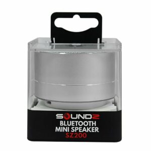 soundz bluetooth 3w aux port mini speaker sz200 silver