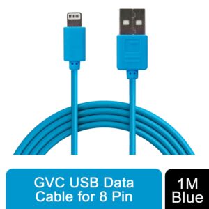 gvc usb data cable for 8 pin 1m blue