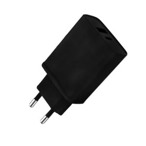 fx dual eu main charger usb c and usb a, black