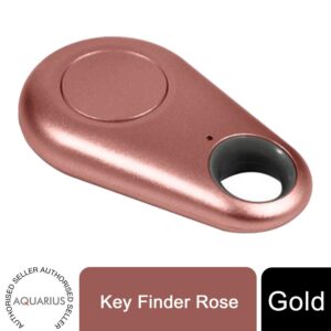 aquarius key finder anti lost alarm with gps last location finder, rose gold