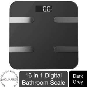 aquarius bluetooth 16 in 1 smart body analysis weighing scale smart, space grey
