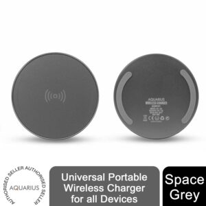 aquarius universal portable wireless charger for all devices[space grey]