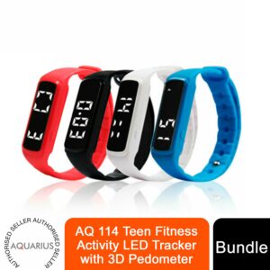 aquarius aq 114 teen fitness activity led tracker with 3d pedometer