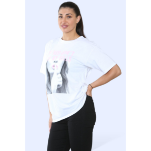 ladies printed short sleeve t shirt top