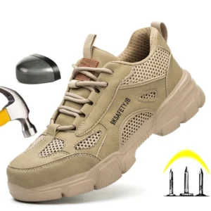 indestructible safety shoes – steel toe, anti puncture, work sneakers