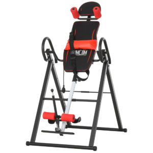 adjustable gravity inversion table w/ safety belt for muscle pain homcom