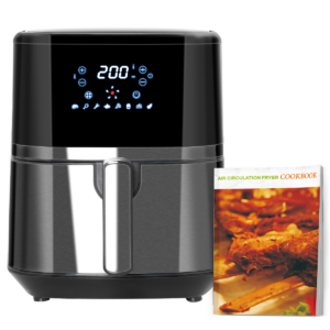 air fryer 4.5l 1500w with digital display rapid air circulation timer homcom