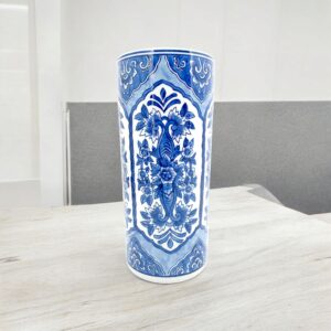 18" blue white umbrella stand
